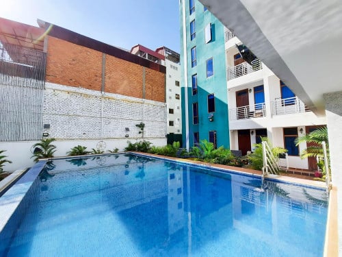 Doun Penh area | Service apt 1 bedroom with gym and pools for rent near Central Market