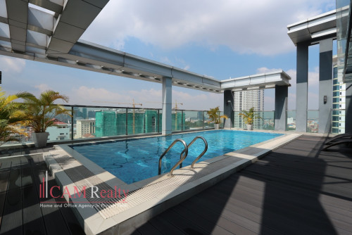 Wat Phnom area| Modern style 1 bedroom apartment for rent | Pool &amp; Gym