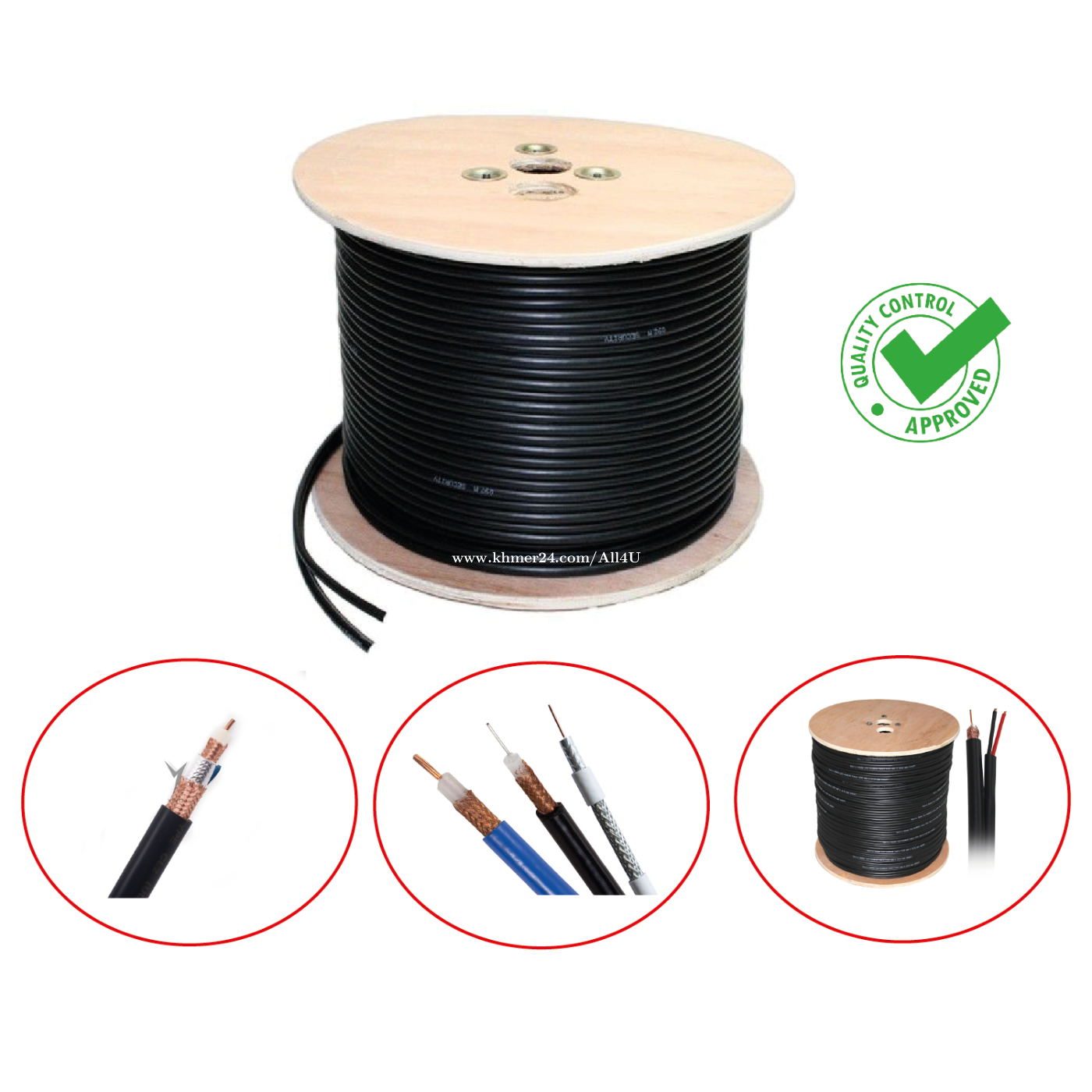 Alantek Coaxial Cable RG59+2C Price 95 in Phnom Penh, Cambodia All