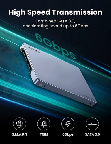 UGREEN M.2 Enclosure SATA Adapter,  SATA 3.0 6Gbps  80338