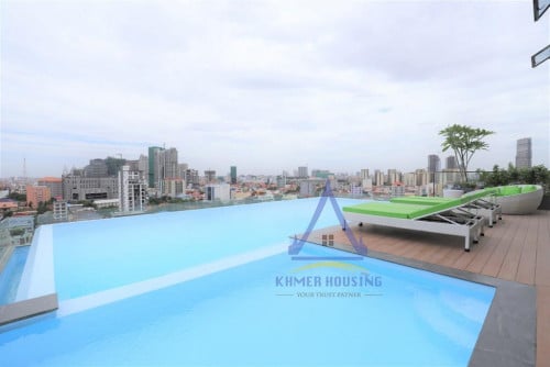 Toul Kouk | Service apartment one-bedroom with gym and pool for rent near Tk avenue