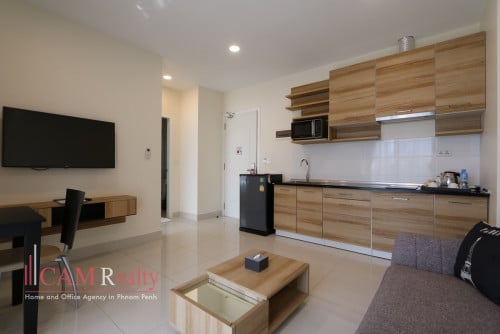 1 Bedroom Serviced Apartment For Rent in Tuol Kork