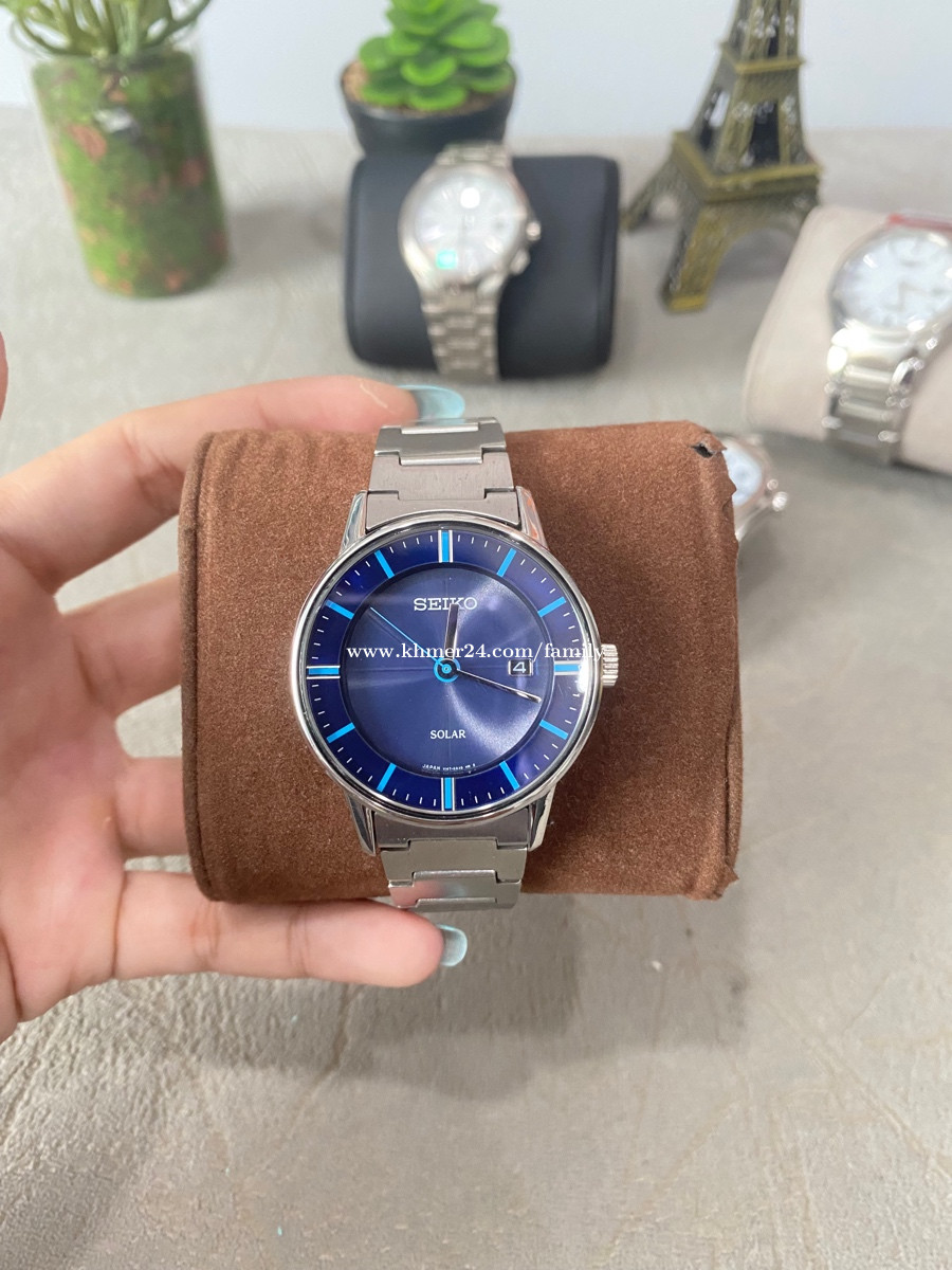 Seiko Blue Face Solar Man's Watch Price $225 in Phnom Penh, Cambodia -  Family Phone Shop 