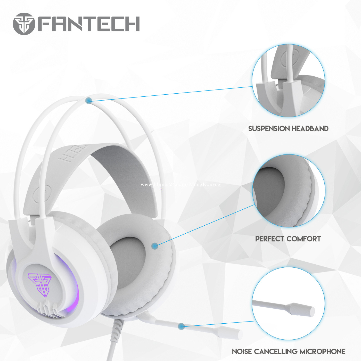 Fantech Headset HG20 CHIEF II SPEAC GREY price 16 in Phnom Penh