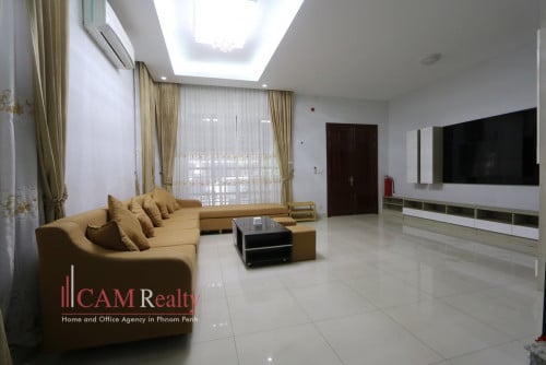 ISPP area| 4 beds twin-villa in gated community for rent| Phnom Penh