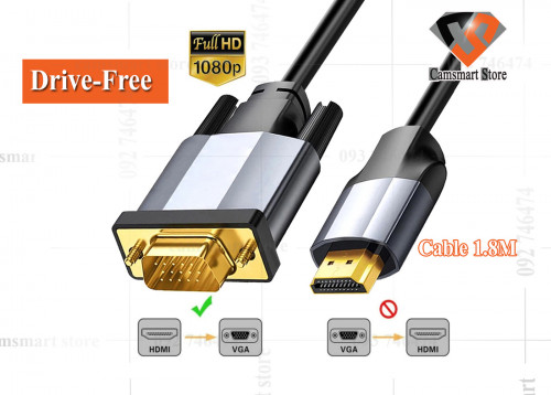 HDMI TO VGA conversion cable HDMI to VGA cable 1.8m with chip HDMI to