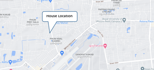 House for sell in front of Phnom Penh Air Port ($58000)
