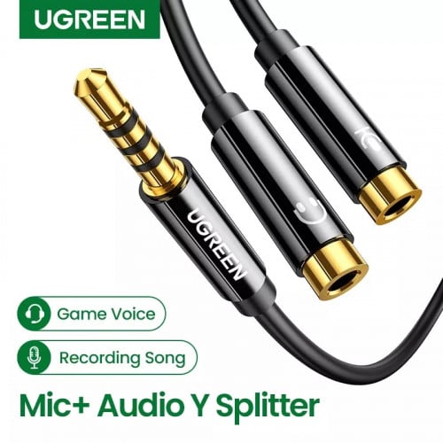 UGREEN 3.5mm male to 2 Female Audio Cable (Black) 30620