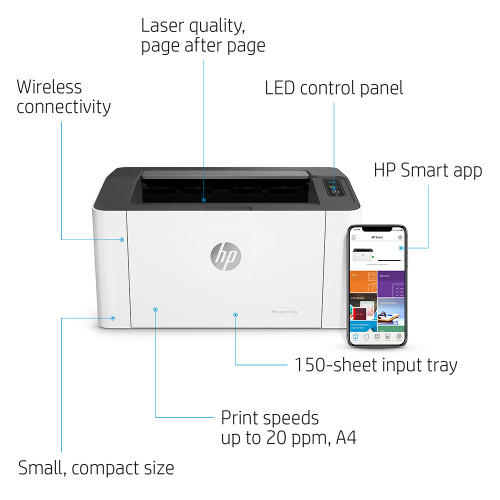 Как подключить принтер hp laser 107a Printer HP Laser jet 107W Price $120.00 in Phnom Penh, Cambodia - Lucky Star Com