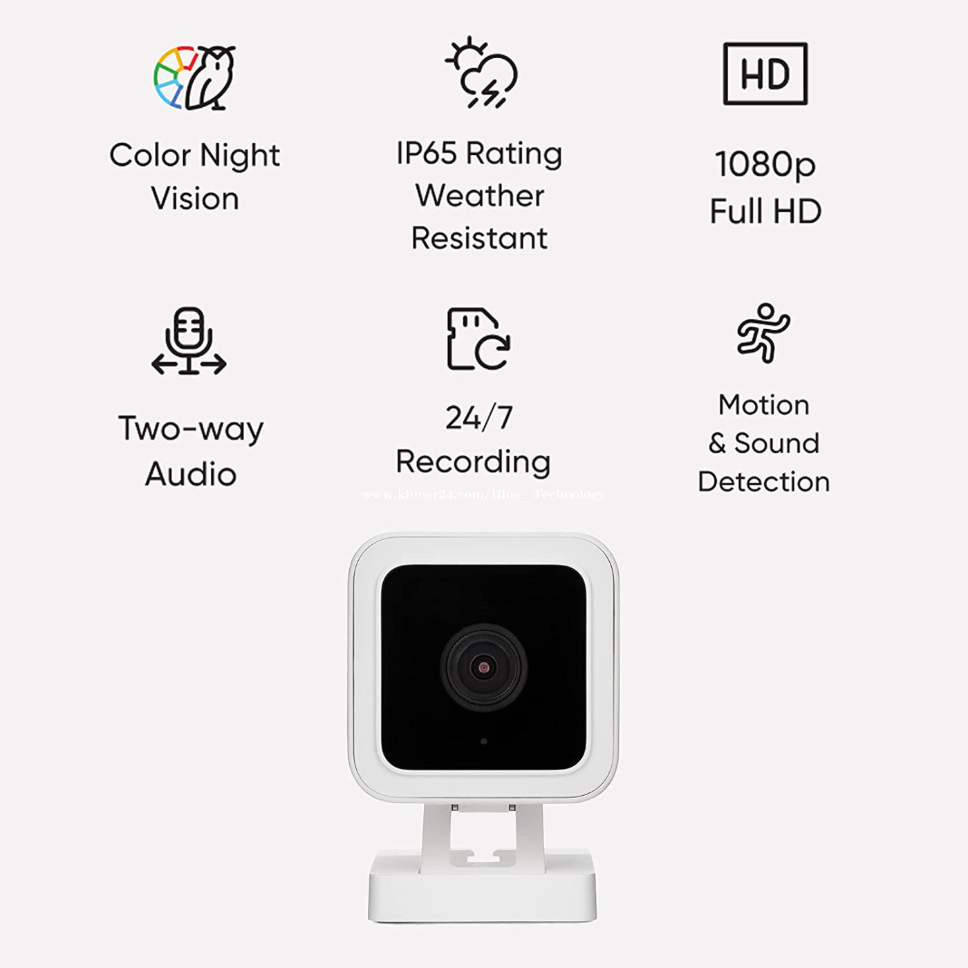 Wyze Cam V3 With Color Night Vision, Wired 1080p HD Indoor/Outdoor ...