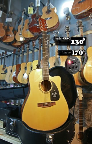 Fender CD60 Cutaway ដោតបាស់