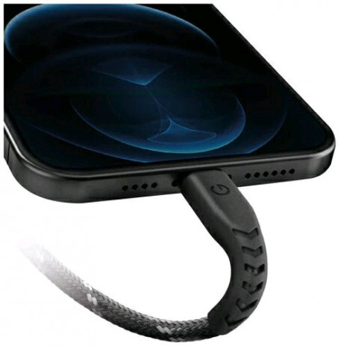 ENERGEA - NYLOFLEX USB-A to Lightning - 30CM - Black