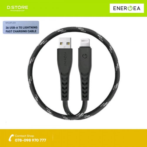 ENERGEA - NYLOFLEX USB-A to Lightning - 30CM - Black