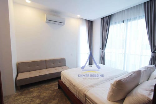 BKK3 area | Serviced apartment two bedrooms with elevator for rent nearby Toul Sleng Museum