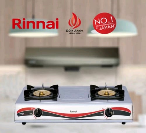 Rinnai Japan No.1 Stainless Steel Double Mega Burner Gas Stove RI-522MM