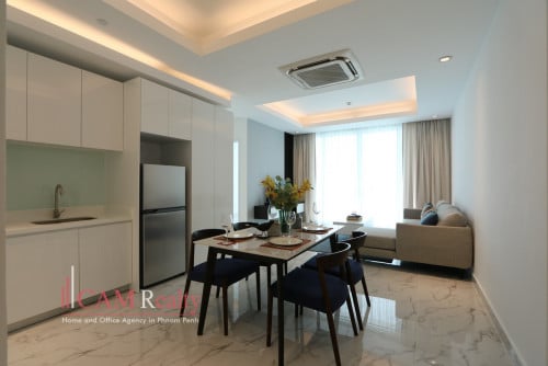 Modern style 2 bedrooms apartment for rent in BKK1 area, Phnom Penh