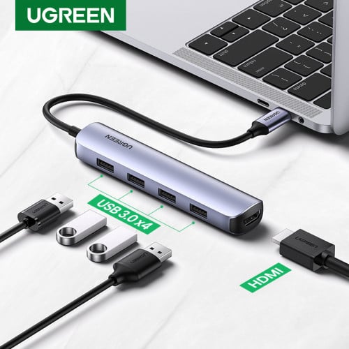 UGREEN USB-C to 4*USB 3.0+HDMI Adapter 20197
