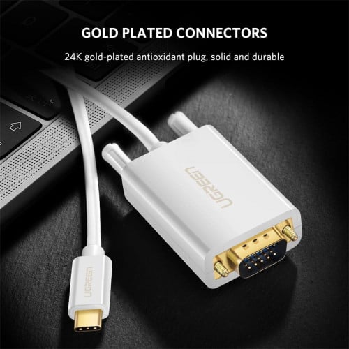 UGREEN USB Type C to VGA Cable 1.5m (White) 30842