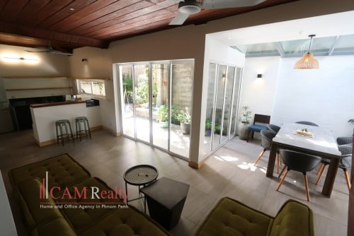 Western style renovated house for rent near Russian Market, Phnom Penh