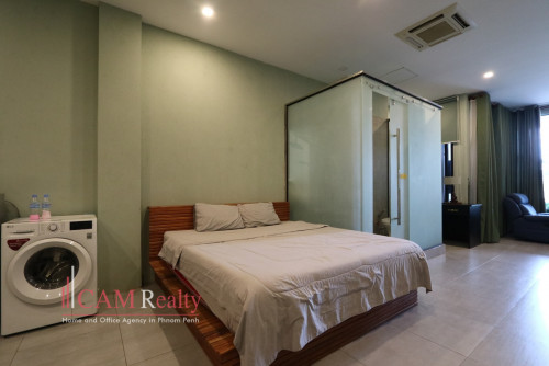 Daun Penh area| Modern style studio serviced apartment for rent| Rooftop Jacuzzi