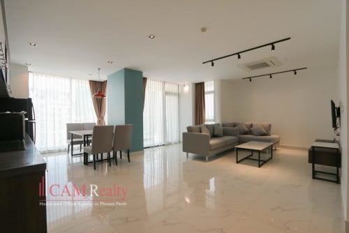 Brand new 2 bedrooms serviced apartment for rent in BKK1 area – Phnom Penh