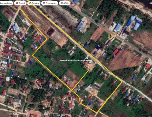 ដីកោះកុងសំរាប់លក់ នៅជិតវត្តថ្មី ក្រុងខេមរភូមិន្ទ