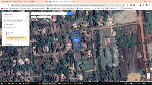 ដីភូមិលក់ (28m x 59m) នៅ ឃុំស្ពឺ ស្រុកចំការលើ ខេត្តកំពង់ចាម ផ្លូវមុខក្រោយដី ១មែត្រ ១០០០$