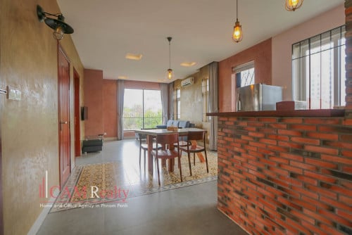 Tonle Bassac area| Colonial style 2 bedrooms apartment for rent