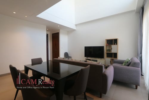 BKK1 area| Duplex style 2 bedrooms apartment for rent in Phnom Penh| Pool & Gym