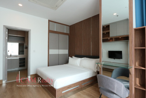 BKK1 area| Modern style 1 bedroom serviced apartment for rent| Pool, Gym, Steam and Sauna