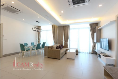 BKK1 area| Modern style 2 bedrooms serviced apartment for rent in Phnom Penh | Pool & Gym