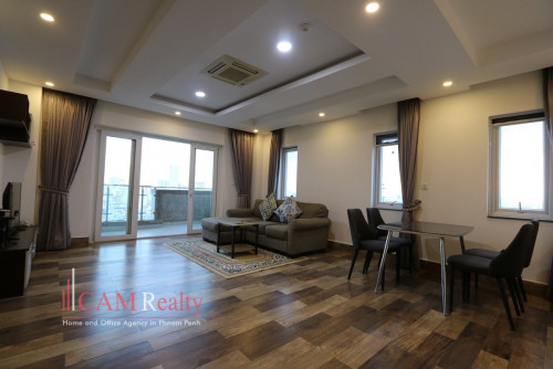 Spacious modern style 1 bedroom serviced apartment for rent in Prampi Makara, Phnom Penh