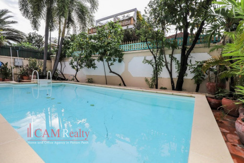 Tonle Bassac | 7 bedrooms villa for rent| Swimming pool