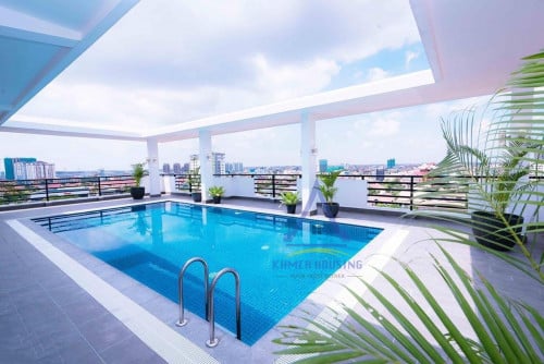Toul Kork area | Serviced apartment one-bedroom with gym and pool for rent nearby TK avenue
