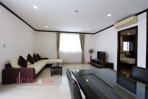 Spacious 1 bed serviced apartment for rent in BKK1 Phnom Penh | Pool, Gym, Steam & Sauna