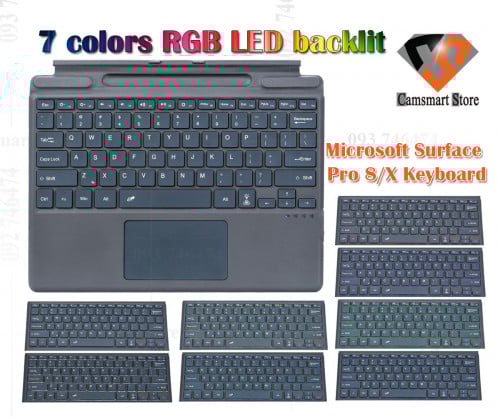 Backlit Cover for Microsoft Surface Pro 8/X Keyboard Bluetooth