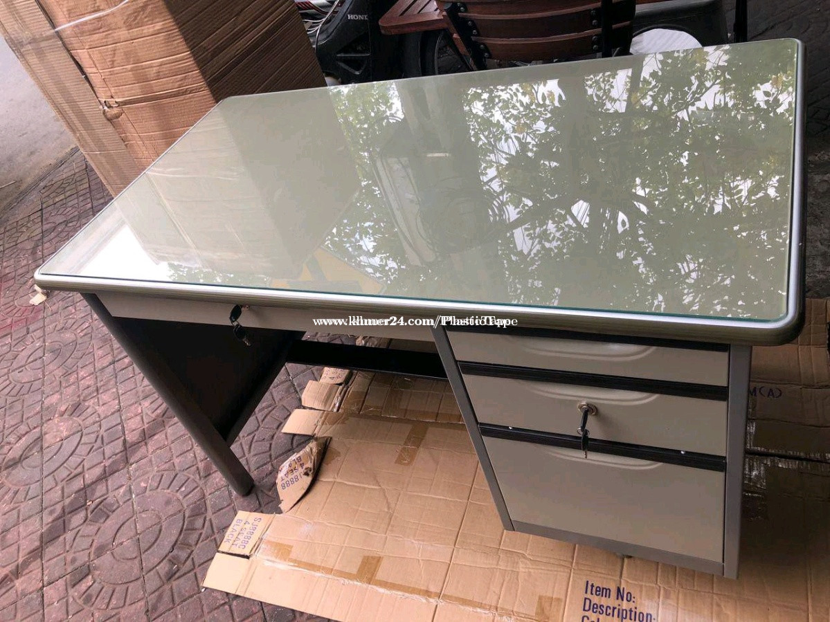 Steel glass table sale price 235 in Phnom Penh, Cambodia on
