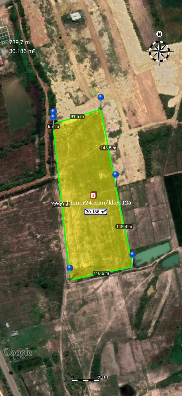 ដីលក់ជិតក្រុងកំពង់ឆ្នាំង/Land for sale near Krong Kampong Chhnang Price