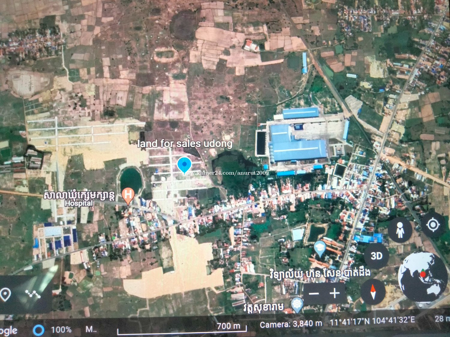 Bat dong land for sales 24 km from phonm penh in Veang Chas, Odongk