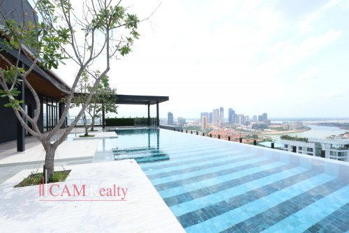 Southern of Tonle Bassac| 2 bedrooms apartment available for rent| pool, gym & sauna|