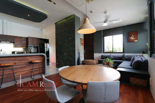 Tonle Bassac area| Contemporary 1 bedroom serviced apartment for rent| Rooftop Sky-bar &amp; Jacuzzi
