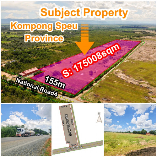 Land For Sale Price 25.00 in Chbar Mon, Krong Chbar Mon, Kampong Speu