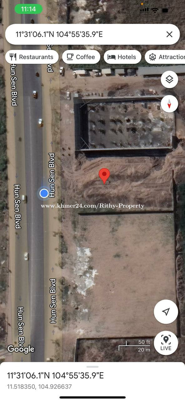 Land for Rent on St.60M in Preaek Kampis, Dangkao, Phnom Penh, Cambodia