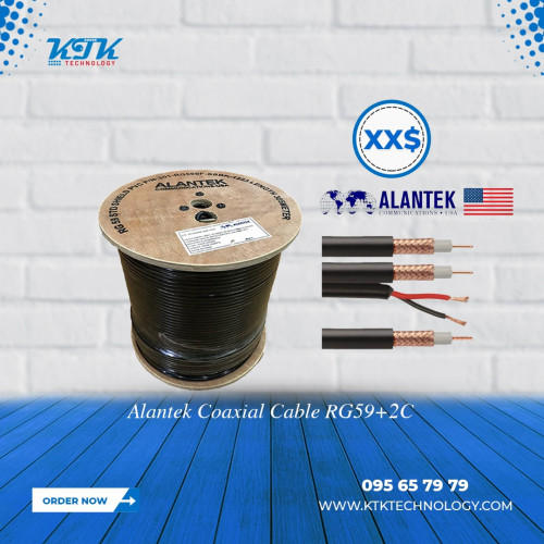ខ្សែកាមេរ៉ាសុវត្ថិភាព Alantek CCTV (Closed-circuit Television) coaxial cable includes RG59