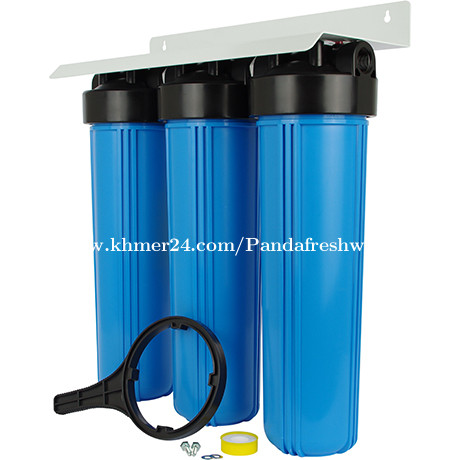 3 Stage Water Filters 20''- ឧបករណ៍ចម្រោះទឹកស្អាត3ដំណាក់កាល 20អ៊ីងធម្មតា ប្រើពេញមួយផ្ទះ