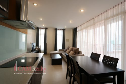Penthouse 1 bedrooms serviced apartment for rent with Big Terrace in Russian Market