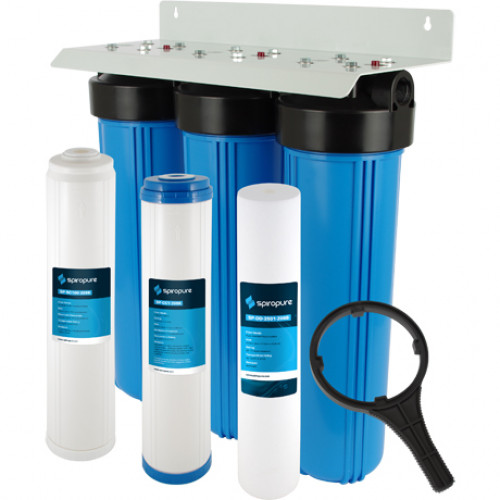 3 Stage Water Filters 20''- ឧបករណ៍ចម្រោះទឹកស្អាត3ដំណាក់កាល 20អ៊ីងធម្មតា ប្រើពេញមួយផ្ទះ