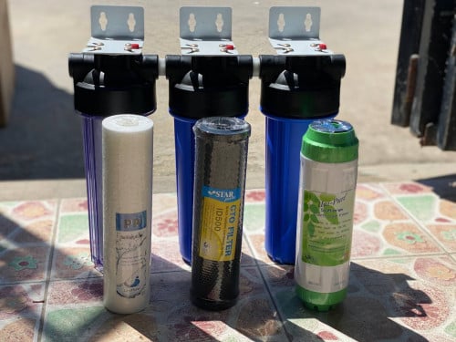 3 Stage Water Filters10'' Blue Normal-ឧបករណ៍ចម្រោះទឹកស្អាត3ដំណាក់កាល 10អ៊ីងធម្មតា