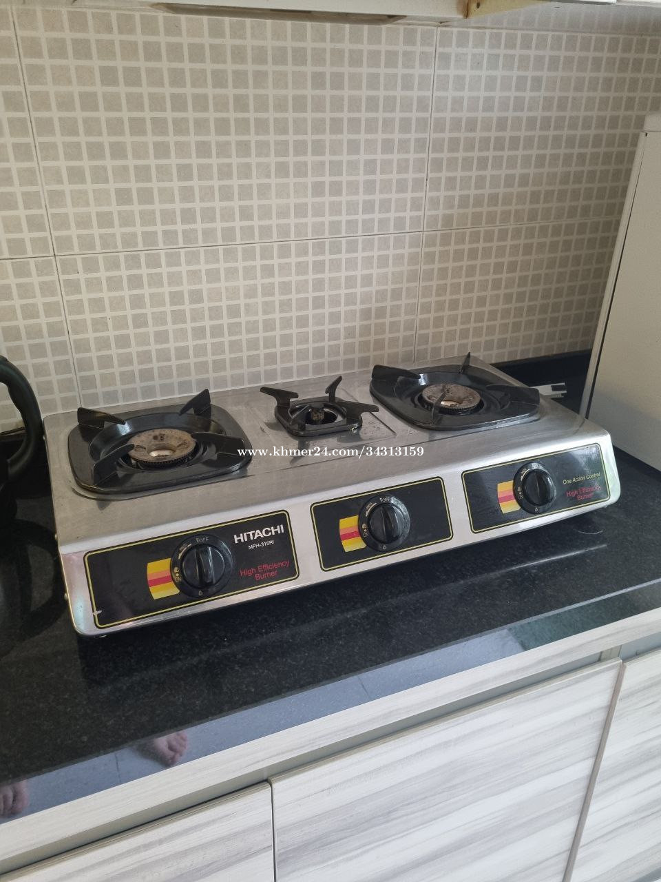 gas stove with gas cylinder HITACHI Price 130.00 in Phnom Penh