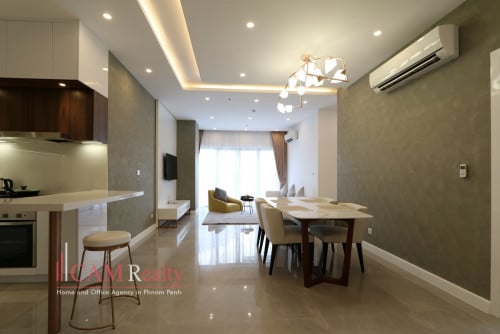 Chroy Changvar area | Brand new luxurious 3 bedrooms serviced apartment for rent | Pool & Gym